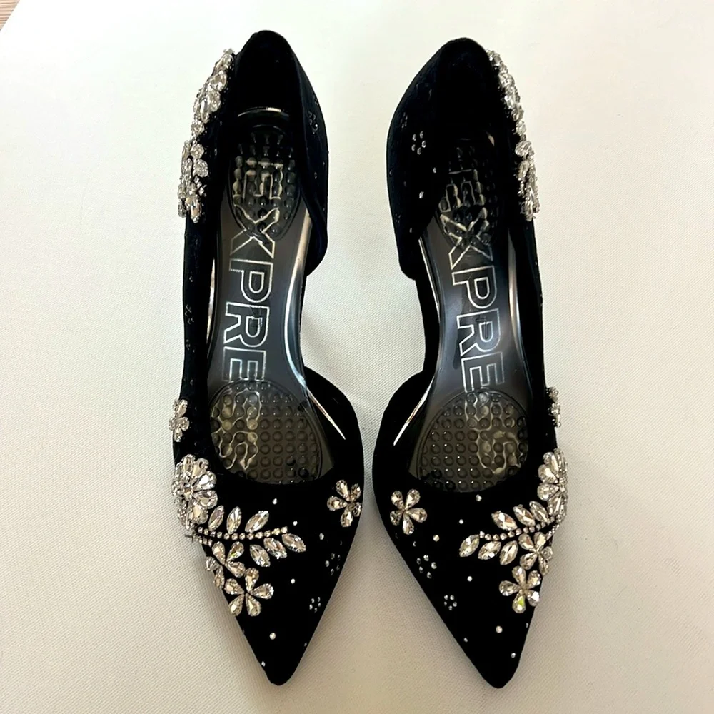 Express Rhinestone 4” Heels - Picture 5 of 7